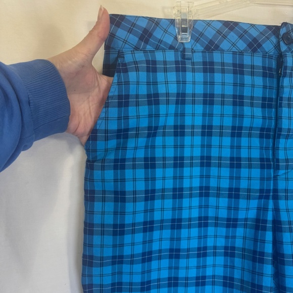 Under Armour Shorts Mens Size 40 Performace Blue Plaid Golf Athleisure Preppy - Picture 4 of 11